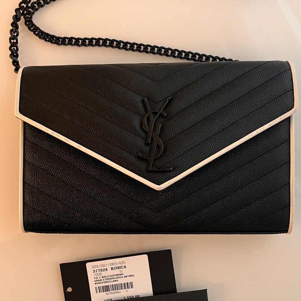 YSL Saint Laurent Cassandre Envelope Chain Purse - Picture 10 of 11